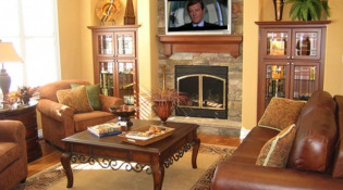 Benedict Canyon Fireplace and Media Room