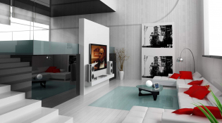 Ultra Modern Media Room