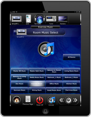 iPad Interface Audio Select