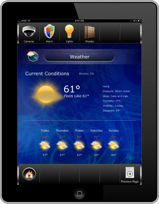 iPad Weather Interface